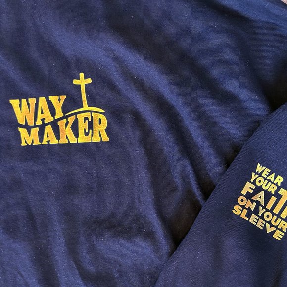 Way Maker Christian Womens 2 Side Print Long Sleeve 2xl Top - Picture 4 of 4